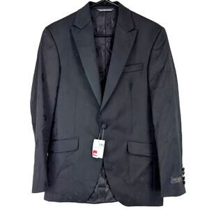 Ted Baker London Jules Flower Print Tux Peak Jacket Black Men's Size 38S NWT